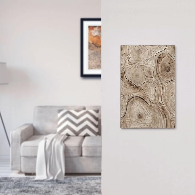 Tree Annual Rings Burl Texture Brown Wood Grain Print Light Switch Cover Plate 1 Gang No Device Blank Electrical Wall Plates Faceplate Decorative Switch Plate Covers for Farmhouse Bedroom Decor