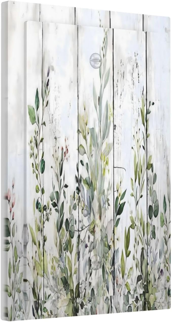 Sage Green Eucalyptus Rustic Country Botanical Leaf Flower Light Switch Cover Plate 1 Gang No Device Blank Electrical Wall Plates Faceplate Decorative Switch Plate Covers for Farmhouse Bedroom Decor