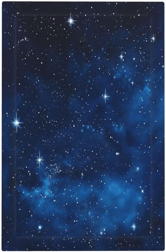 Light Switch Cover Plate Galaxy Starry Sky Universe Sparkle Stars 1 Gang Blank No Device Decorative Outlet Covers Electrical Wall Plate Switchplate for Bathroom Bedroom Decor