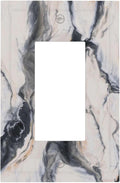 Abstract Marble Textured Modern Luxury Print Decorative Outlet Covers 1 Gang Single Rocker Light Switch Cover Plate Wall Plates GFCI Faceplate for Bathroom Kitchen Decor