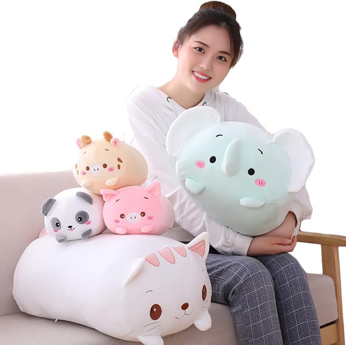 Panda Plush Stuffed Animal, Soft Panda Plush Hugging Pillow Cylindrical Body Pillow Toy Gifts for Kids, 33.5"