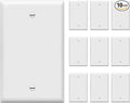 ENERLITES Mid-Size Blank Device Wall Plate, Midway Blank Outlet Covers, 1-Gang 4.88" x 3.11", Unbreakable Polycarbonate Thermoplastic, UL Listed, 8801M-W-10PCS, Gloss Finish, White (10 Pack)