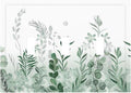 Watercolor Green Leaf Rustic Plant Eucalyptus Flowers Decorative Switch Plates 3 Gang Wall Plate Triple Toggle Light Switch Cover Faceplate Electrical Wall Panels for Bed Room Living Room Decor
