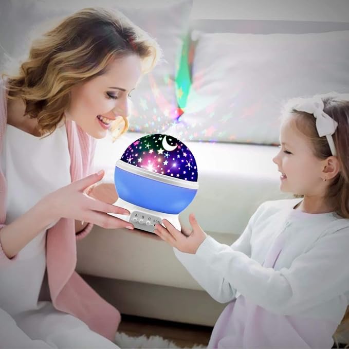 Star Projector Night Light for Kids, Kid Night Light Projector with Glow in The Dark Stars, Nightlight for Kids Room Decor, Gifts for 3 4 5 6 Year Old Boys Birthday Toys Blue