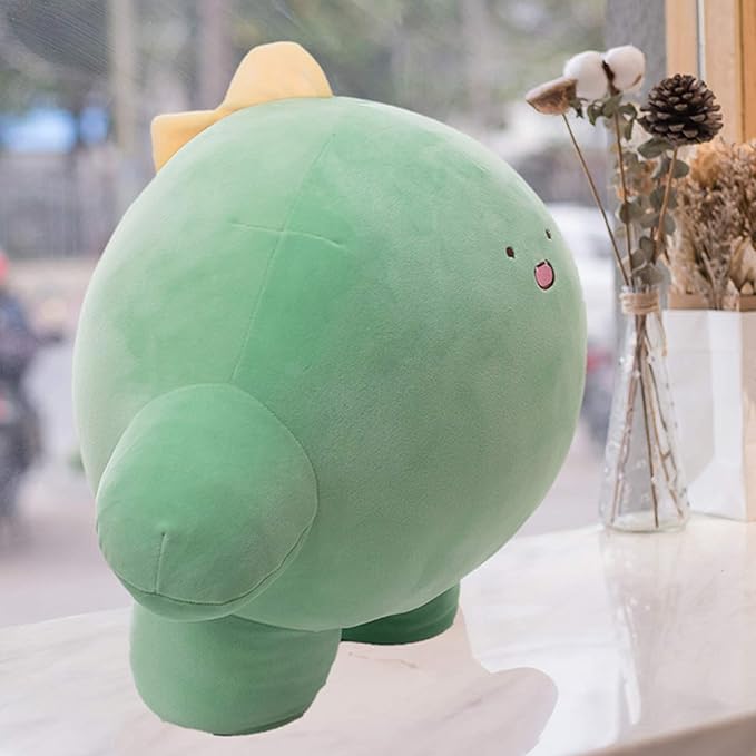 REFAHB 9" Cylindrical Dinosaur Plush Stuffed Toy - Super Soft Hugging Pillow for Kids, Bedding, Sleep & Nap