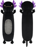 Dalmao 22inch Black Axolotl Stuffed Animal, Soft Long Pillow Doll Cute Axolotl Plush Body Pillow Plushies Toy Gift for Kids, Boys Birthday