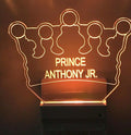 Night Light Multi Color Personalized LED Plug-in, Ultra-Slim Touch Night Light Smart Dusk to Dawn Sensor, Kids Children's Bedroom Kitchen Bathroom Hallway Play Room Variations (Prince Crown)