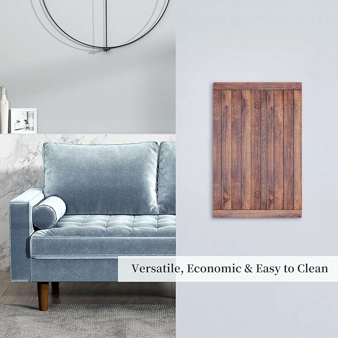 Decorative Blank Wall Plate with Wood Texture Rustic Vertical Planks Brown Design Single Gang No Device Outlet Covers 1 Gang Light Switch Covers for Vintage Aesthetic Kitchen/Bedroom Decor