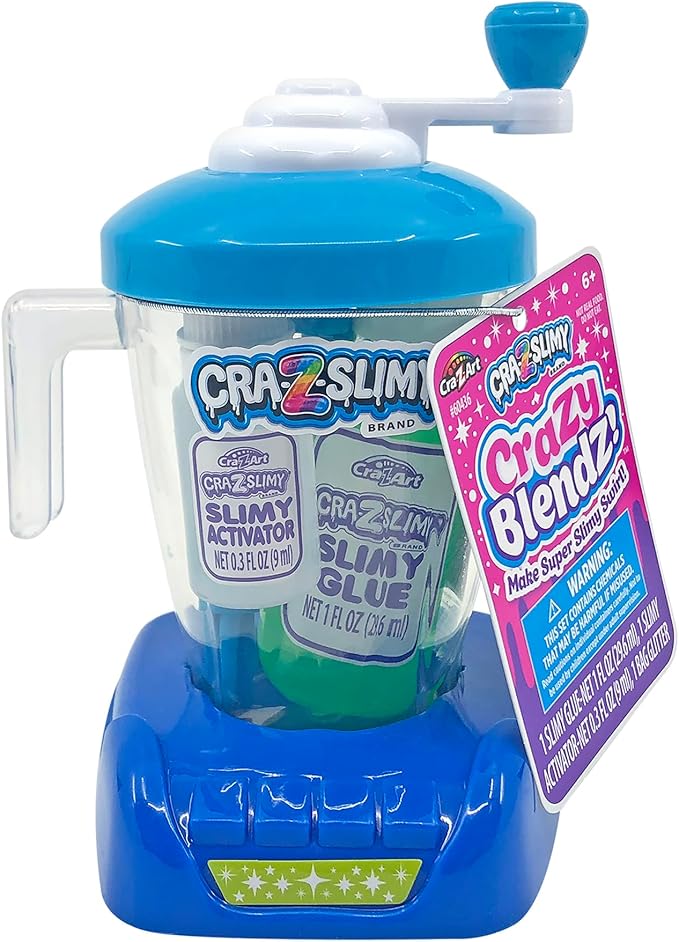 Craz-Slimy Crazy Blendz DIY Slime Making Mixer - Assorted Colors - Kids DIY Slime Craft Kit, Easter Basket Stuffer, 5" x 3.25"