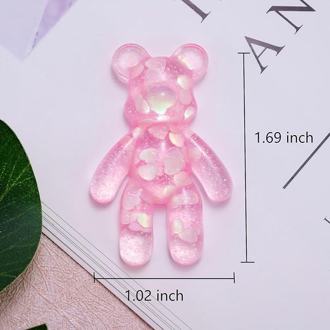 Aesnefe Pocket Worry Bear Hug, Anxiety Relief Keepsake, Mental Health Encouragement Gift, Emotional Support Token, Stress Comfort Gift for Adults, Pink
