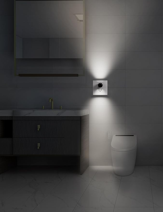 TSEXES 6 Pack LED Night Lights with Dusk to Dawn Sensor,5000K Daylight,Plug in Wall Night Lights for Kids, Kitchen, Hallway, Bathroom, Bedroom,Non-Dimmable