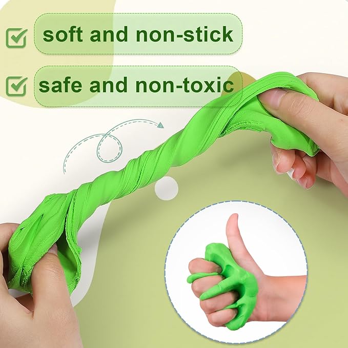 Ixiaoyoo Air Dry Clay for Kids, 92 Colors Magic Modeling Clay, Children's DIY Model Arts & Crafts Kit, Soft & Non-Sticky, Birthday & Christmas Toy Gift for 3-12 Years Old Girls & Boys Kids