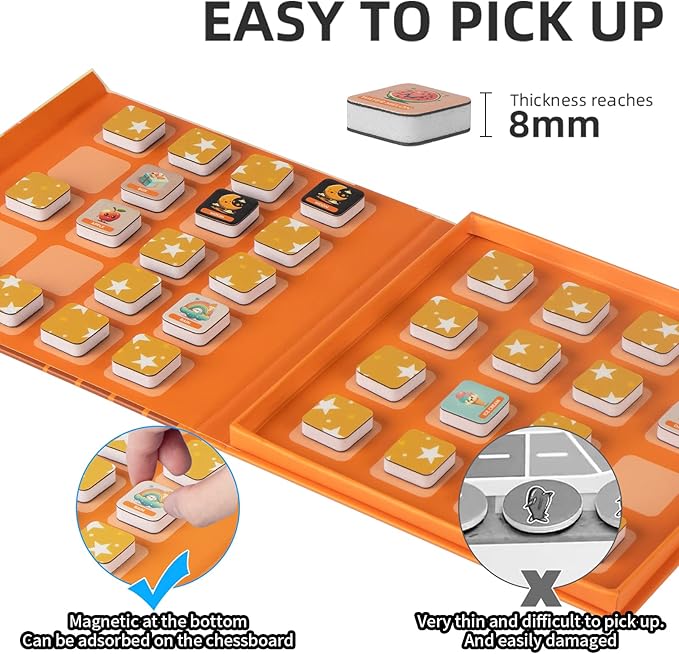 Travofun Magnetic Matching Memory Game for Kids 3-8 - Perfect Travel Toy for Toddlers - Fun Road Trip & Airplane Activity - Camping Game Essentials.
