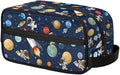 Kids Toiletry Bag for Boys Girls, Space Theme Travel Toiletry Bag Hanging Dopp Kit Cosmetic Bag Makeup Bag Shower Shaving Bag for Toiletries Accessories