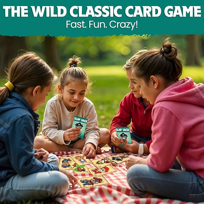 QUOKKA Slap Jack Card Game for Kids Ages 4–8 – Fun Family Game with Cute Characters, Perfect for Travel, Playdates, Family Time – Educational & Engaging Playing Cards for Kids, Easy to Learn