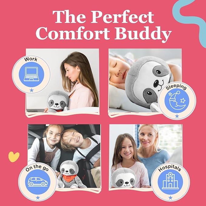 Lilly's Love Weighted Stuffed Animals for Kids — 2.5lb Calming Sloth Plush for Anxiety, ADHD & Sensory | Machine Washable Weighted Stuffed Animal w/Removable Insert | Stevie The Sloth