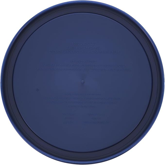 Pyrex 7402-PC 6/7-Cup Blue Food Storage Replacement Lids (4-Pack) - Made in USA