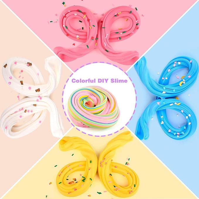 WUHUANIU 20 Packs Multicolor Butter Slime Kit, Super Stretchy & Non-Sticky, Slime Party Favors for Kids & Adults, Goodie Bag Stuffers