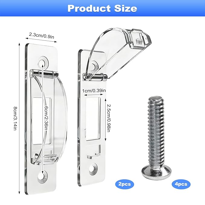 Light Switch Guard, 4 Pack Clear Light Switch Lock, Light Switch Cover Guard, Child Proof Light Switch Cover, Prevent Children and Adults from Accidentally Turning Your Lights on or Off
