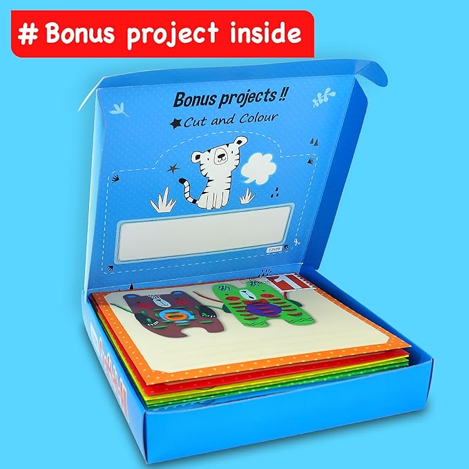 EZCRA Craft Kits for Kids Ages 4-8 – 21 Projects in 1 Craft Box for Kids – All Inclusive No Mess Arts and Crafts Kit, Educational Activity Box for Boys & Girls