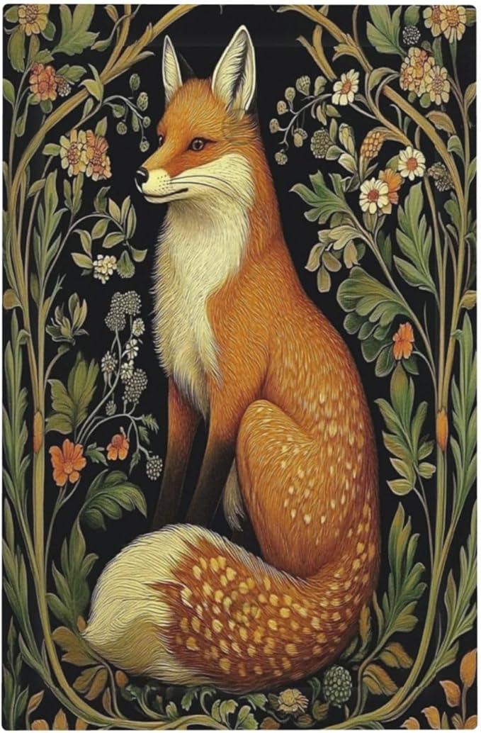 Fox Morris Plants Flowers Vine Colorful Floral Light Switch Cover Plate 1 Gang No Device Blank Electrical Wall Plates Faceplate Decorative Switch Plate For Bed Room Living Room Decor