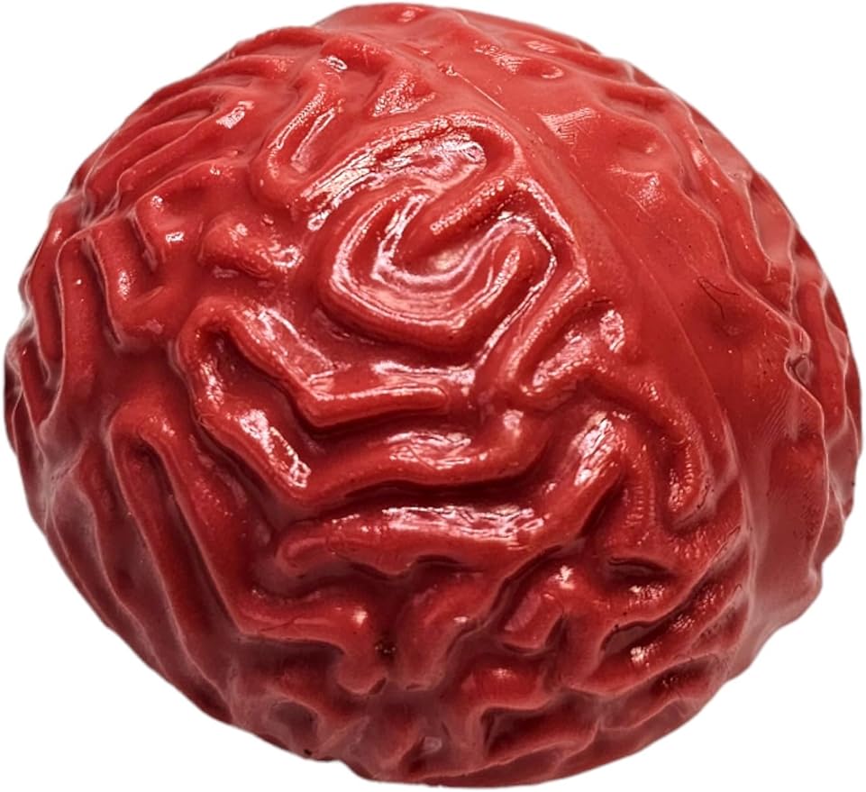 Brain Splat Ball (2.75 inch) (2 Brain Balls) Unique Design Gel Party Favor and Game Prize for Throwing and Stress Relief Squeeze Toy (2)