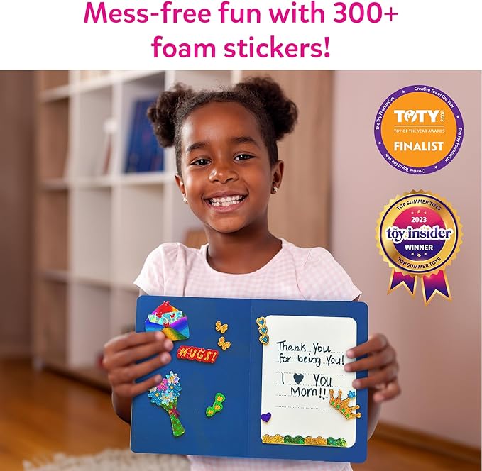Skillmatics Foil Fun - Card Making Set, DIY Foil Art Craft Kit, Mother’s Day Gift, Mess-Free Creative Play, No Mess Art & Craft Supplies for Girls and Boys Ages 4, 5, 6, 7, 8, 9