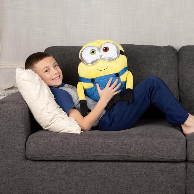 Minions: The Rise of Gru, Bedding Super Soft Plush Bob Cuddle Pillow Buddy, (Official Minions Product) By Franco