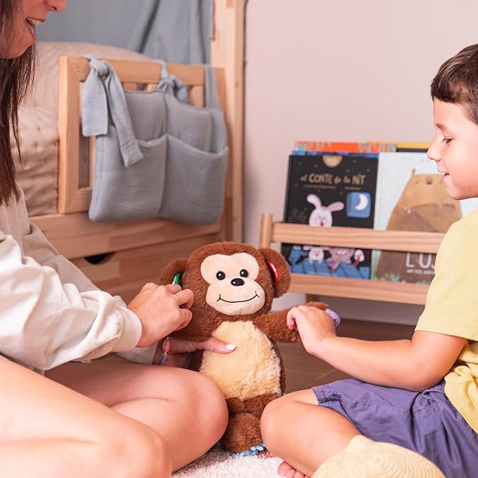 ODOXIA Sensory Monkey Stuffed Animal | Sensory Plush Toy | Fidget Stuffed Animal for Kids | Great for Sensory Needs | Sensory Stuffed Animals for Children | Sensory Pillow Plush