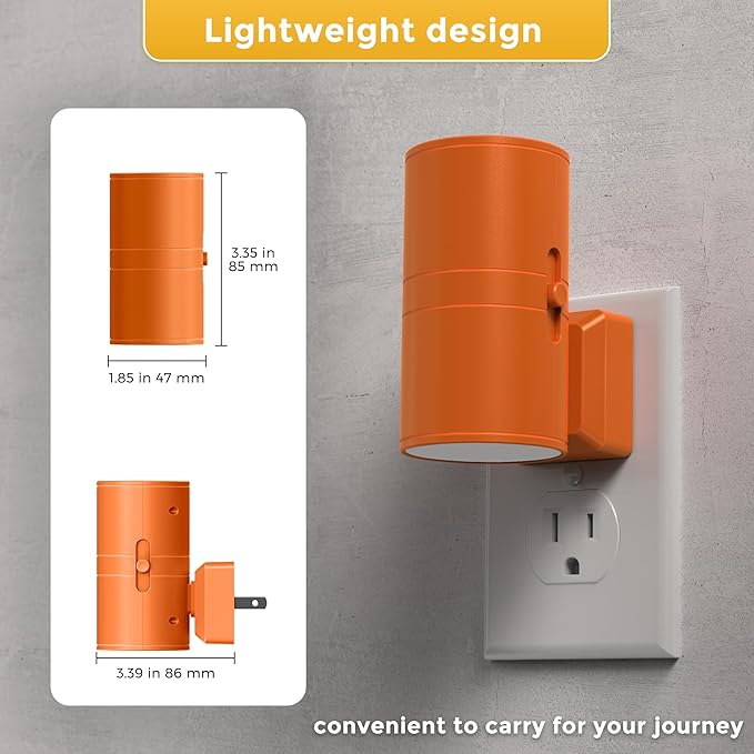 L LOHAS LED Night Light, Modern Night Lights Plug into Wall, 2 Pack Dusk to Dawn Sensor Nightlights, 3000K 0-100LM Adjustable Brightness, Dimmable Night Lights for Hallway Bedroom Stairway