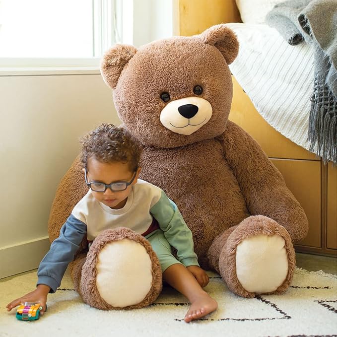 Vermont Teddy Bear Giant Teddy Bear Stuffed Animal | 4 Foot Teddy Bear Plush Toy | Emotional Support Plush for Baby Shower Decorations for Kids and Adults | Crafted in the USA