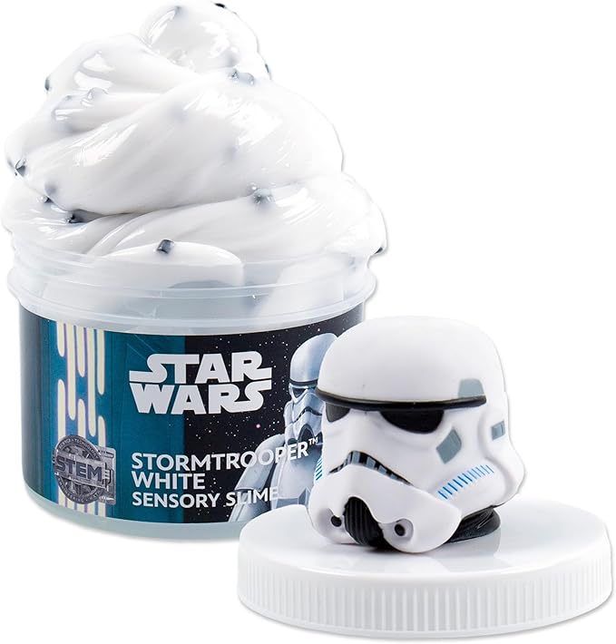 STAR WARS Stormtrooper White Slime, 8oz Pre-Made Slime, Party Favors for Kids, Perfect for Goodie Bags, Desk Toys, Star Wars Merch, Toys, Great Gifts for Adults & Kids