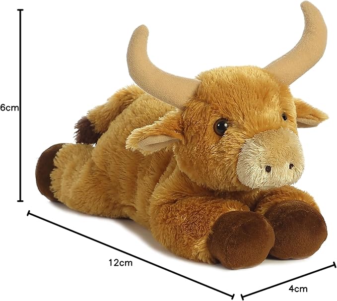 Aurora® Adorable Flopsie™ Toro Bull™ Stuffed Animal - Used to Create Imaginative Play Adventures - Perfect for Birthdays, Kids and Adults, All Ages - Brown 12 Inches