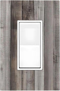 Decorative Outlet Covers Vintage Brown Gray Wood Texture 1 Gang Single Rocker Light Switch Cover Plate Wall Plates Gfci Faceplate For Farmhouse Cabin Decor