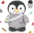 Get Well Soon Penguin Plush, Cute Light up Penguin Stuffed Animal, Soft Bandage Cuddly LED Nightlight Plush Toy, Birthday Toys Great Gift for Kids Girls Boys -No Battery(8 Inch)