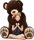 MorisMos 5 FT Big Teddy Bear, 5 Feet Huge Teddy Bears Stuffed Animals for Boyfriend Girlfriend Wife, Cuddly Gift Life Size Bear on Valentines Birthday, 59 Inch, Dark Brown