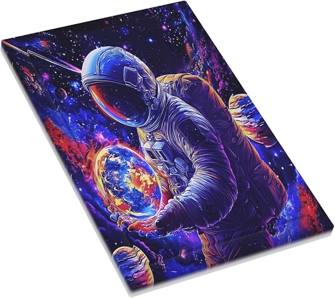 Astronaut Space Cool Galaxy Planet Light Switch Cover Plate 1 Gang No Device Blank Electrical Wall Plates Faceplate Decorative Switch Plate Covers for Kids Room Nursery Decor