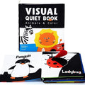 beiens Soft Baby Books - High Contrast Black & White Touch & Feel Crinkle Cloth Books for Infants & Toddlers, Early Educational Stimulation Toys, Baby Girl & Boy Gift, Animal