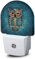 Owl Night Light,Vintage Animals Plug-in Wall Led Night Lights Decor for Boys Girls Room,Dusk to Dawn Sensor Wall Lamp for Stairway/Hallway/Kitchen,0.5W