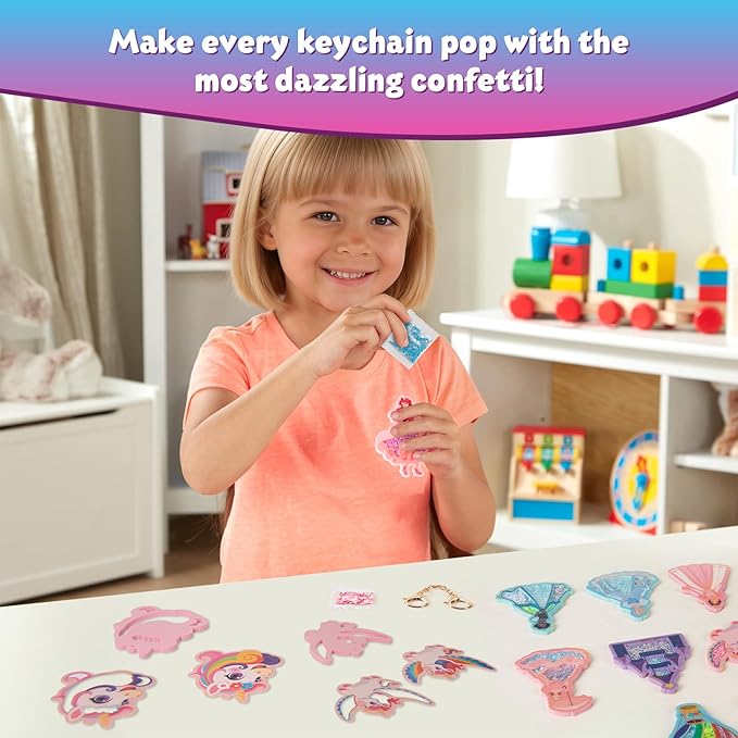 Shake-its Glitter Craft Kits, DIY Art Kit for Kids - Fun Shake Art Supplies, Creative Arts and Crafts Activity Gifts for Girls & Boys Ages 4 5 6 7 8 9 (Unicorns & Princesses)