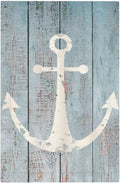 Anchor Rustic Sailing Nautical Wooden Planks Marine Light Switch Cover Plate 1 Gang No Device Blank Electrical Wall Plates Faceplate Decorative Switch Plate Covers for Bathroom Farmhouse Decor