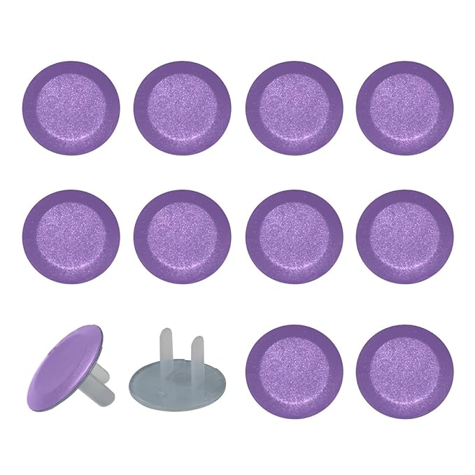 Pure Purple Color Outlet Covers Baby Proofing - Plug Covers for Electrical Outlets, Child Proof Socket Covers, Baby Safety Products for Home, Office