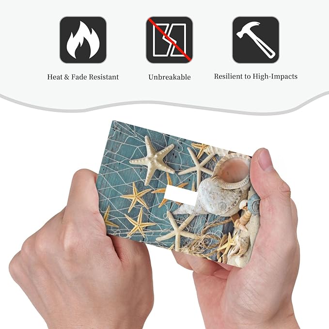 Decorative Outlet Cover Nautical Beach Conch Coral Coastal Starfish on Turquoise Blue Teal Wood 1 Gang Light Switch Cover Fishing Net Single Toggle Decorator Wall Plate Electrical Switch Face Plate