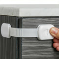 Child Safety Strap Locks (4 Pack) Baby Locks for Cabinets and Drawers, Toilet, Fridge & More. 3M Adhesive Pads. Easy Installation, No Drilling Required, White