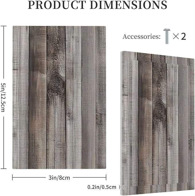 Light Switch Cover Plate Vintage Brown Gray Wood Texture 1 Gang No Device Blank Electrical Wall Plates Faceplate Decorative Switch Plate For Farmhouse Cabin Decor