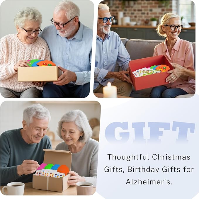 Clothes Lacing Cards for Seniors with Dementia & Alzheimer‘s - Fine Motor Skills Activity with Buttons & Zipper, Occupational Therapy Tools for Elderly to Practice Dressing Skills