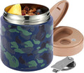 Thermo for Hot Food Kids - 15.2oz, Leak Proof Insulated Food Jar, Soup Thermo, Insulated Lunch Containers, Termos Para Comida Caliente, Wide Mouth Lunch Box with Folding Spoon and Handle