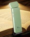 86lux Book Light, Rechargeable Clip-On LED Reading Light for Bed & Night Use - 3 Color Temperatures with Stepless Dimming, Ultralight Bookmark Design for Kids, Book Lovers, Mint Green