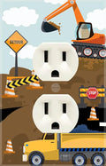 Construction Truck Outlet Boys Room Kids Decorative Nursery Teen Toddler Room Decor Bedroom Bathroom Playroom (Construction Truck Outlet)