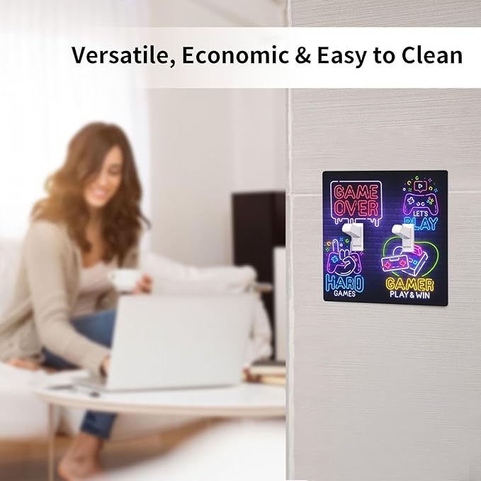 Games Funny Double Light Switch Cover Plates Decorative 2 Gang Wall Plate Double Toggle Lightswitch Cover